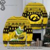 Iowa Hawkeyes Grinch NCAA Funny Gift Knitting Pattern 3D Print Ugly Sweater