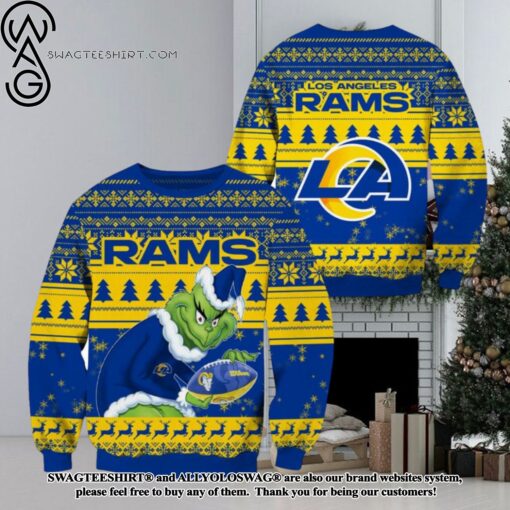 Los Angeles Rams NFL Grinch Fans Gift Funny Ugly Wool Sweater